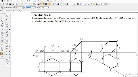 Projection of planes 40th problem Computer Aided Engineering Drawing, projection of planes BCEDK103