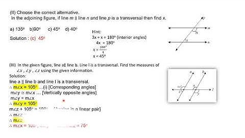 Parallel lines and transversals worksheet with answers