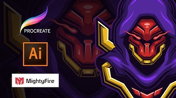 Assassin speed art process using procreate and adobe illustrator