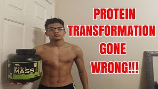 PROTEIN TRANSFORMATION GONE WRONG - WATCH THIS BEFORE YOU TAKE MASS GAINER