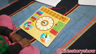 Pre School board games।Calendar clock Days and months। teaching kids calendar clock days months। screenshot 2