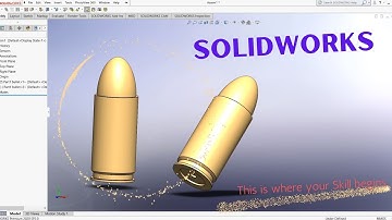 Solid works Tutorial | How to design a Bullet of a Pistal