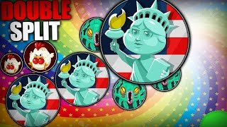 AGAR.IO INSANE MEGA DOUBLESPLIT! | TRICKSPLIT | SERVER DOMINATION