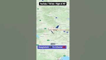 Bangladesh 🇧🇩 To Albania 🇦🇱📌 Flight Map View #shorts #shortsfeed #youtubeshorts #youtube