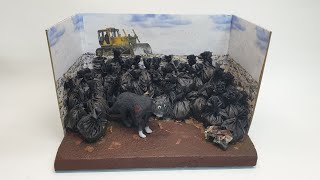 Building a landfill diorama for mdaughters cats