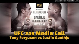 Ufc 249: ferguson vs. gaethje marks the ultimate fighting
championship's return to operations on saturday, may 9, first major
sporting event since co...