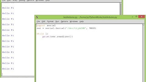 Program Raspberry Pi using Python, to receive data from Arduino