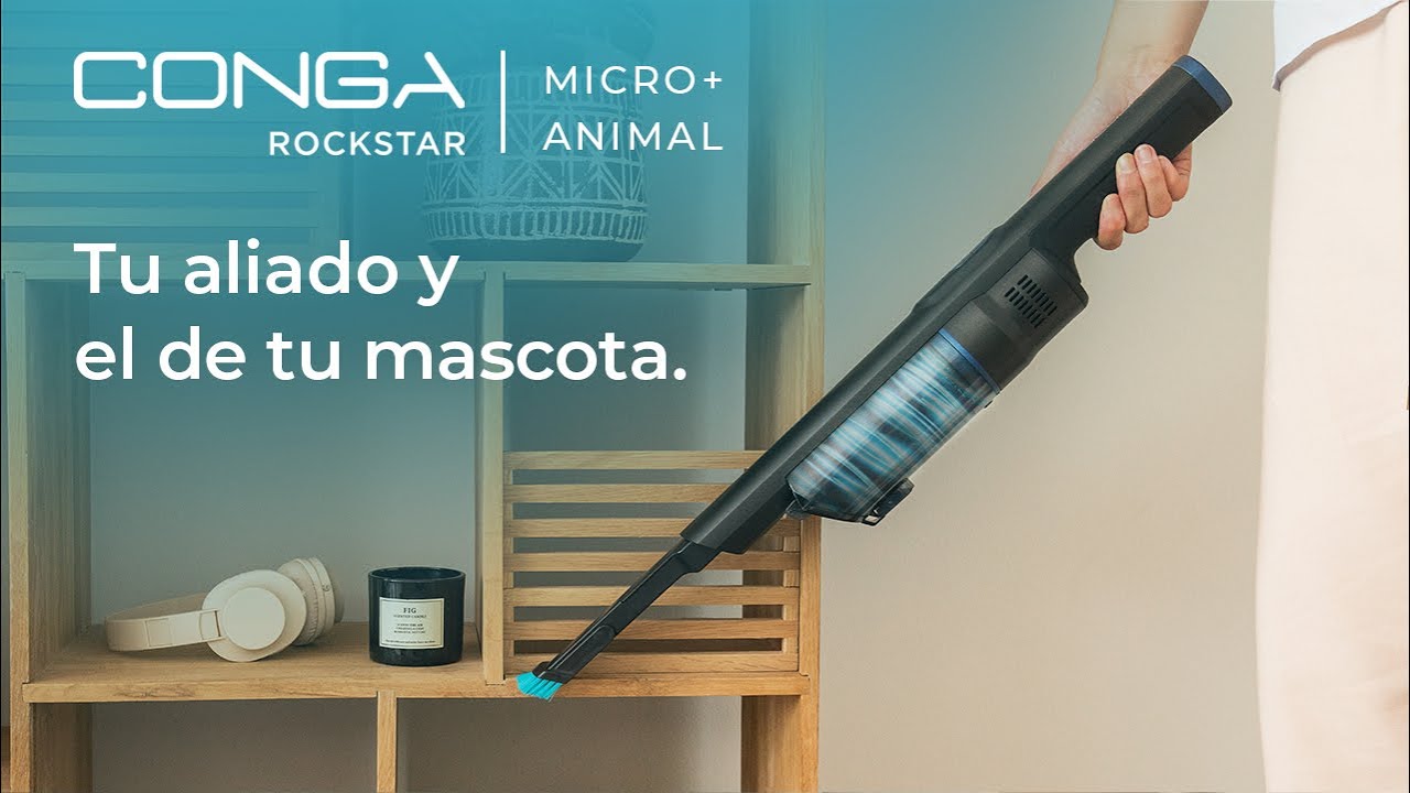 Cecotec Aspirador de Mano sin Cable Conga Rockstar Micro+ Turbo. 210 W,  Digital, 20 kPa, Autonomía de hasta 40 min, 2 Modos, Accesorios: 2en1,  Tapicerías, Motorizado de Tapicerías y Colchones : : Hogar y cocina