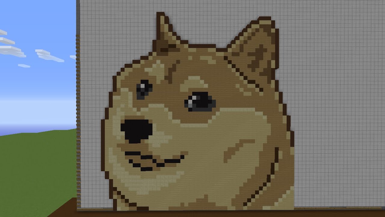 Doge - PIXEL ART | 5 minute long Speedbuild - YouTube