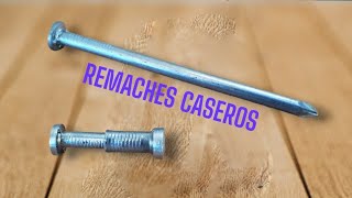 how to make rivets using nails, for knives
