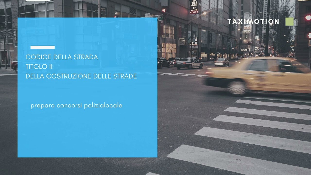 TITOLO II CODICE DELLA STRADA