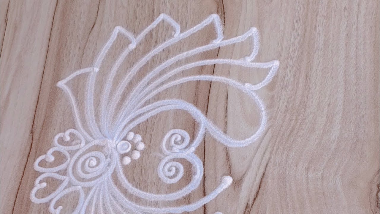 Daily free hand rangoli designs ✨ Easy rangoli design 