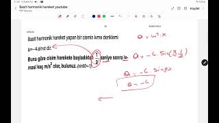 Basi̇t Harmoni̇k Hareket 4İvme