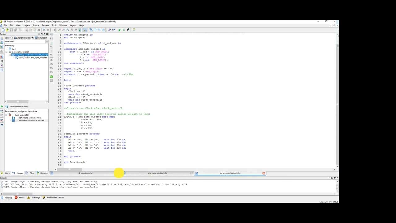 Writing a Testbench with a Clock in VHDL 2 Of Testbench Series YouTube