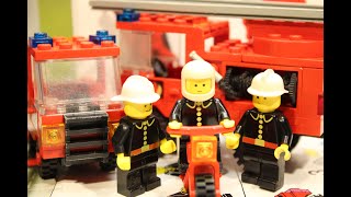 Lego Set 6366 City Feuerwehr mit Einsatzwagen Aufbauanleitung Der Aufbau Stop Motion