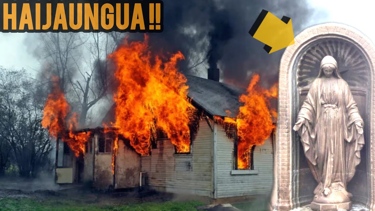 INASHANGAZA!! SANAMU YA BIKIRA MARIA YANUSURIKA KUUNGUA MOTO  WAKATI NYUMBA NZIMA IKIWA IMETEKETEA.