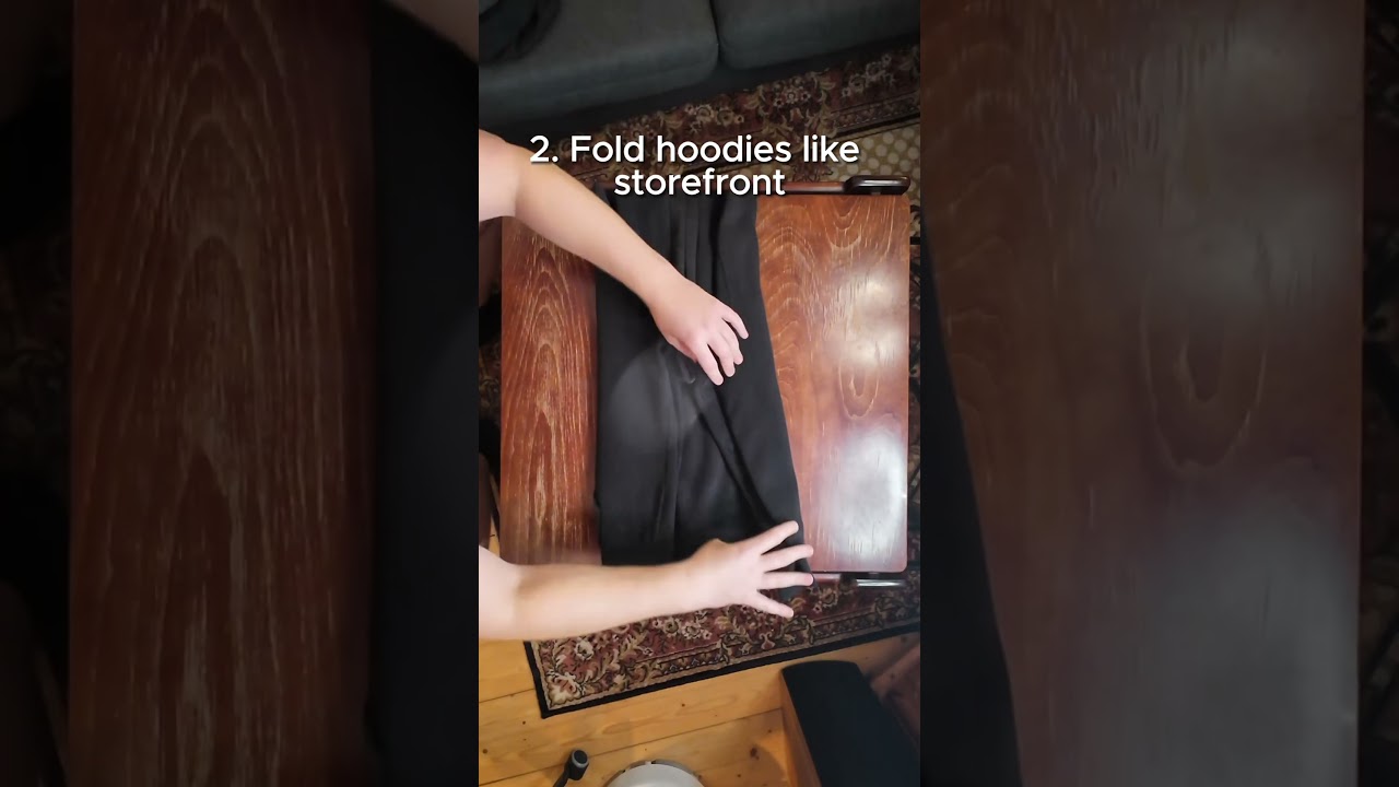 How to Fold Hoodies Like a Store Display #hoodie #foldinghacks