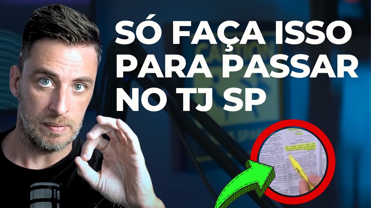 Passar no TJ SP vai ficar muito mais fácil depois desse vídeo | Concurso Escrevente Nível Médio