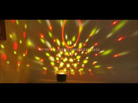 RGB LED Magic diszkó gömb fényeffekt, Bluetooth zene lejátszó MQ200RBG-BT