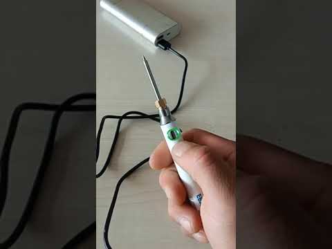 كاوي لحام 8 وات يعمل من 5 فولت ادابتر او بور بانك