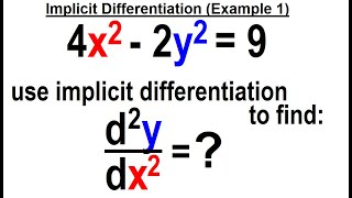 Calculus 1 CH 5.2 Second and Higher Order Derivatives (7 of 11) Implicit Differentiation (Ex. 1)