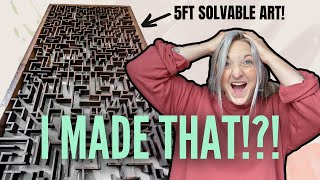 *MASSIVE* 5 ft DIY MAZE ART for your wall! | Therapy Art | DIY Danie