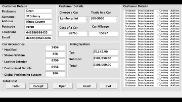 How to Create Vehicle Sales Management System in Excel using VBA - Tutorial 2 of 2