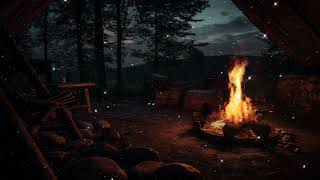 Campfire Crackling| Relaxing Nighttime Ambiance for Restful Sleep and Stress Reduction