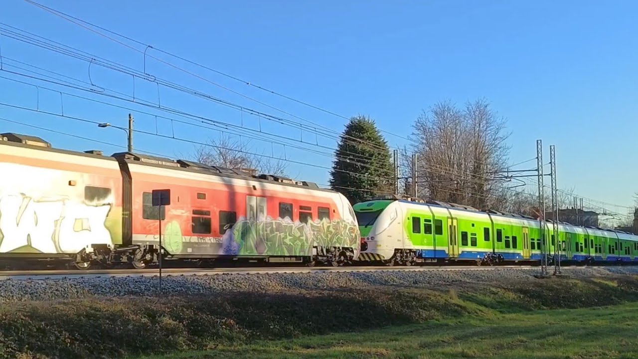 RARISSIMO!!! Questo TRENO NON dovrebbe essere su QUESTA LINEA!!! 3 TRANSITI VELOCISSIMI a VEDANO!!! 