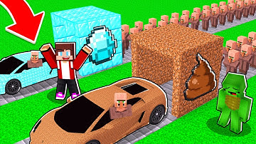 JJ and Mikey: POOR vs RICH Upgrade Factory Battle in Minecraft - Maizen