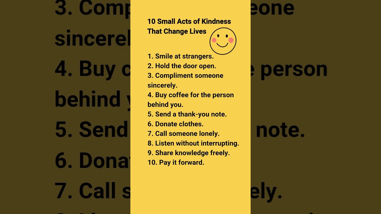 10 Small Acts of Kindness That Can Change the World 🌍 | Simple Ways to Make a Difference