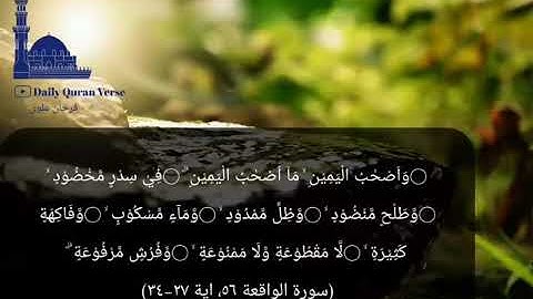 #daily_quran_verse | (Al-Waqi'ah 56: Verse 27-34) | (سورة الواقعة‎ ٥٦)