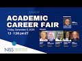 NISS Virtual Academic Career Fair - December 5, 2025