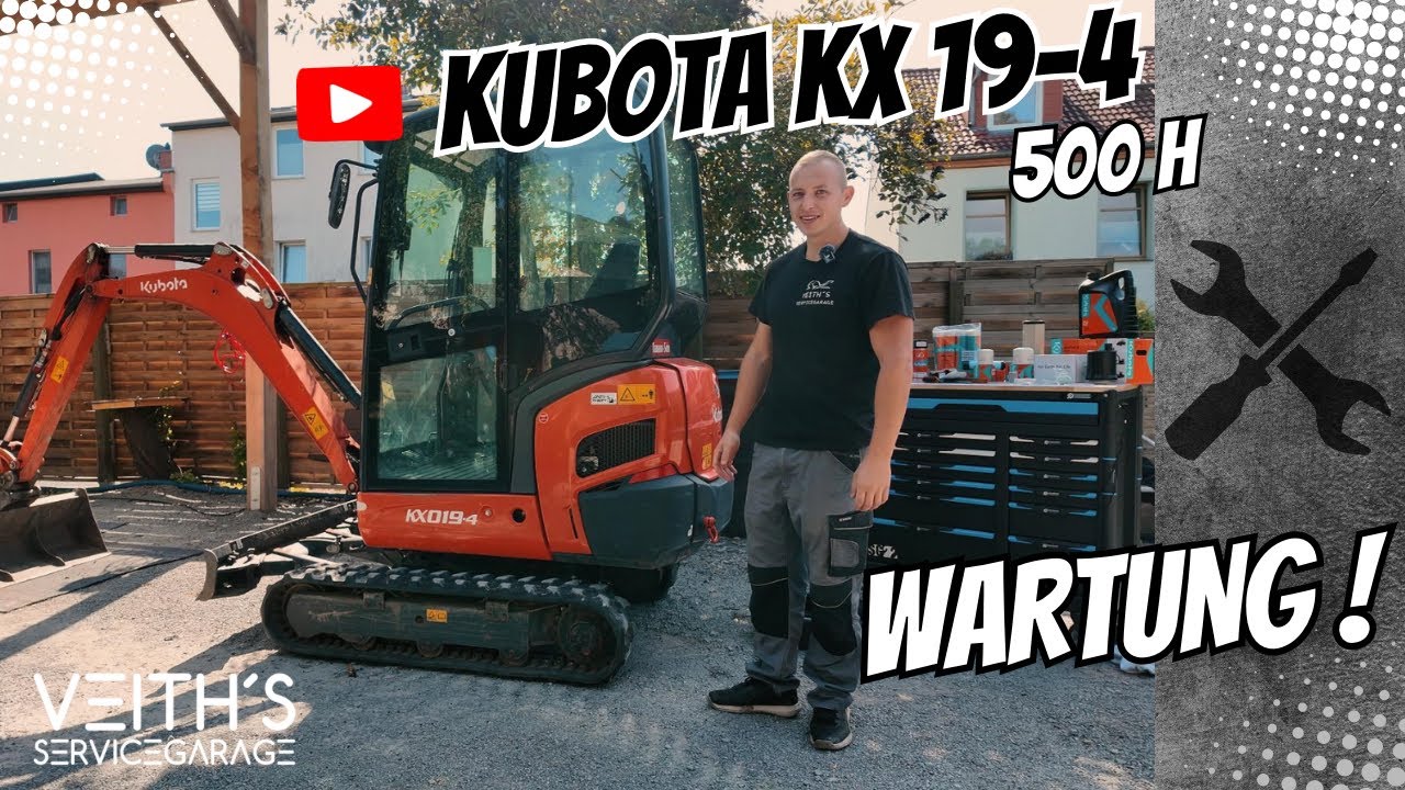 Mini Bagger Inspektion / Wartung Kubota KX 19-4