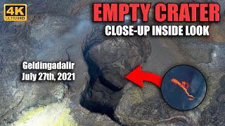 [July 27th] Close-up video inside EMPTY crater | Geldingadalir Volcano Iceland | 4K Drone Footage