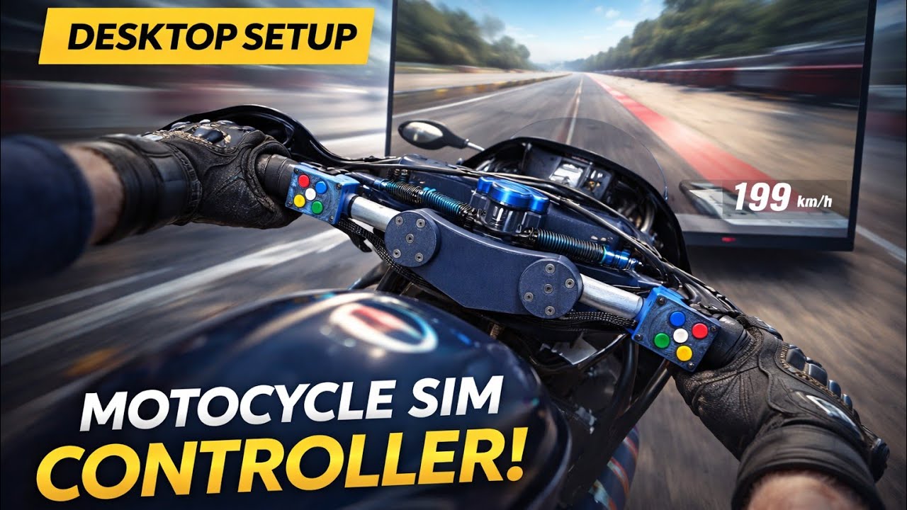 Motorcycle Pc Controller Finally. Desktop Moto Sim Controller! CBR-600RR on Blue Wave track ...
