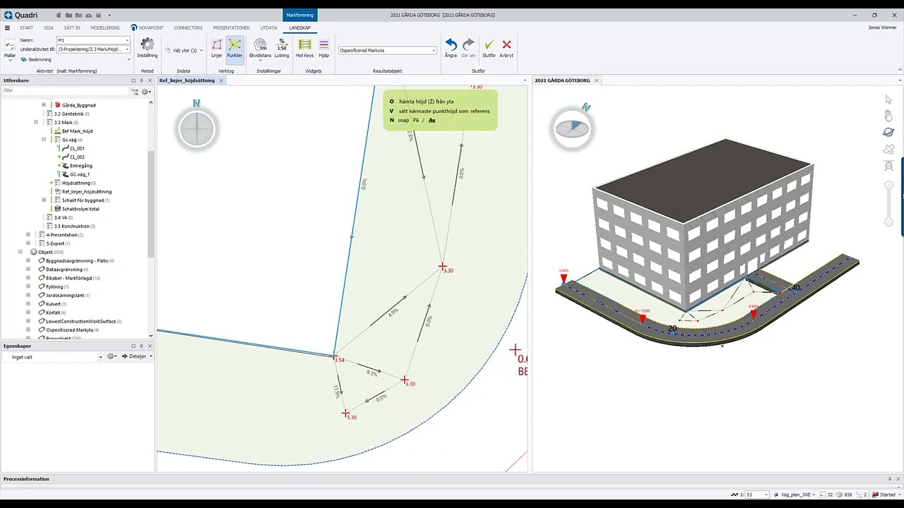 Novapoint Landscape - Design a surface around a building