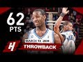 Throwback tracy mcgrady epic careerhigh full highlights vs wizards 20040310  62 points