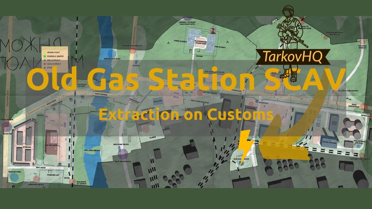 Old Gas Station Scav Extraction Customs Escape From Tarkov Youtube