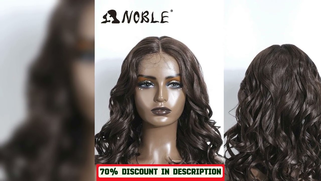Latest Products You Must Know! Noble Lace Front Wig 20 Inch Curly Wavy Wig Ombre Blonde Wig Synthe