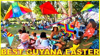 Best Easter in GUYANA "Hundreds of Kites Flying" Fun day Picnic | Monday Georgetown Guyana