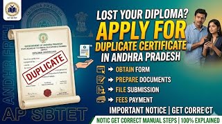 How to apply for the Duplicate Diploma/Polytechnic certificate in telugu(AP). | APSBTET process screenshot 5