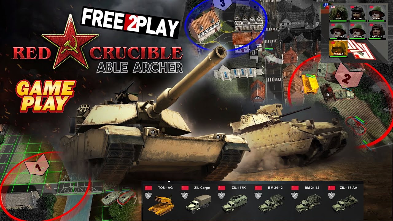 Red Crucible: Able Archer ★ Gameplay ★ PC Steam [ Free to Play ] real-time strategy war game 2021