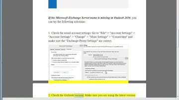 Find Microsoft Exchange server name in Outlook 2016
