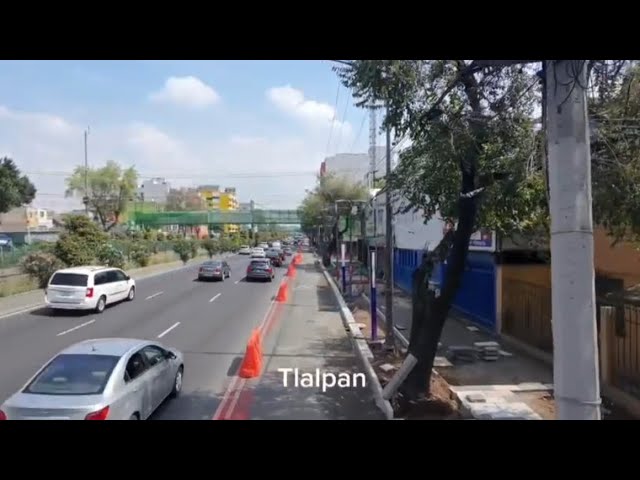 La Calzada de Tlalpan avanza en su ciclopista; provoca malestar entre los capitalinos