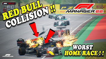 F1 Manager 2022 Crash Compilation #2 - Verstappen & Perez crash in their home race - Red Bull Ring!