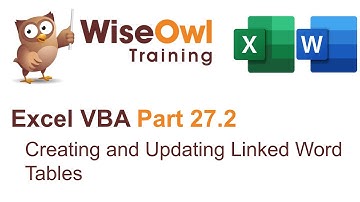 Excel VBA Introduction Part 27.2 - Creating and Updating Linked Word Tables