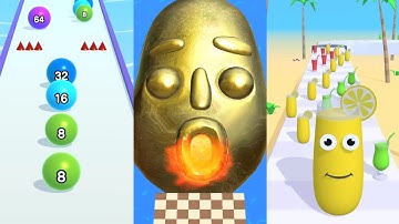 Ball Run 2048 | Sandwich Runner | Juice Run - All Level Gameplay Walkthrough (Android iOS)