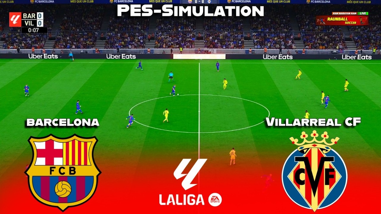 Barcelona vs Villarreal CF - Laliga | Simulación de PES 21 - YouTube