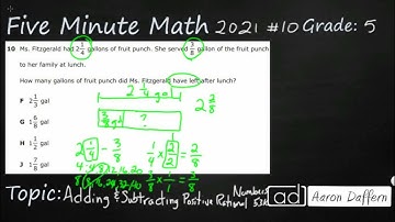 5th Grade STAAR Practice Adding and Subtracting Positive Rational Numbers (5.3K - #10)